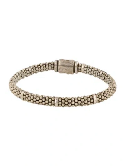 Pre-owned Lagos Station Caviar Bracelet, 6.5" In Multicolor