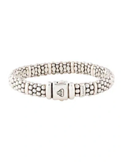 Pre-owned Lagos Station Caviar Bracelet, 6.75" In Multi