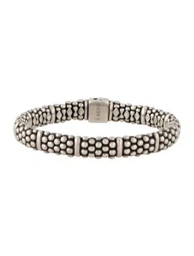 Pre-owned Lagos Station Caviar Bracelet, 6.75" In Multicolor