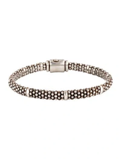 Pre-owned Lagos Station Caviar Bracelet, 6.75" In Multicolor