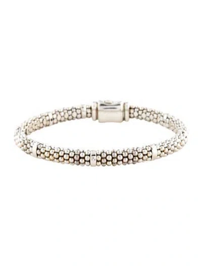 Pre-owned Lagos Station Caviar Bracelet, 6.75" In Multicolor