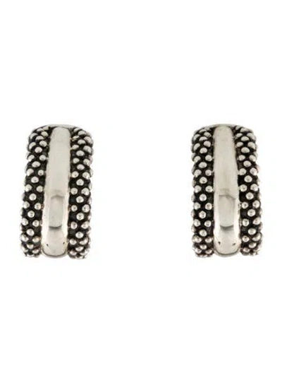 Pre-owned Lagos Station Caviar Huggie Earclip Earrings In Multi