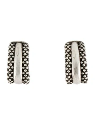 Pre-owned Lagos Station Caviar Huggie Earrings In Multi