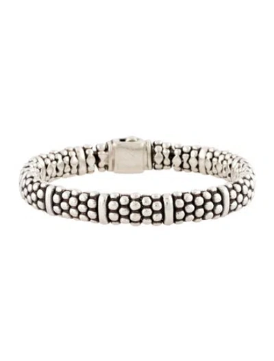 Pre-owned Lagos Station Caviar Link Bracelet, 6.75" In Multi