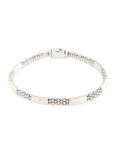 Pre-owned Lagos Station Link Bracelet, 7.75" In Multi
