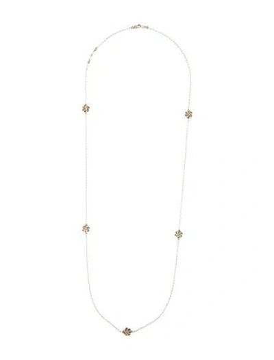 Pre-owned Lagos Station Two-tone Love Knot Necklace, 34" In Multi