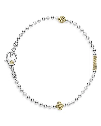 Lagos Caviar Icon Single Strand Bracelet In Gold/silver