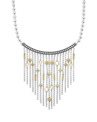 Lagos Two-tone Caviar Multi-strand Necklace In Brown