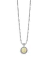 Lagos Sterling Silver And 18k Yellow Gold Signature Caviar Initial Pendant Necklace, 16 In J