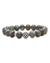 LAGOS STERLING SILVER CAVIAR BALL BEADED LABRADORITE BRACELET, 10MM