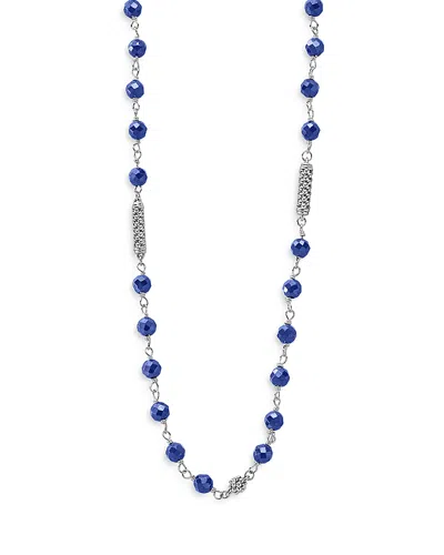 Lagos Caviar Icon Ultramarine Ceramic Bead Necklace In Marine