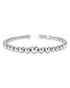 Lagos Sterling Silver Caviar Bubbly Beaded Cuff Bracelet In Metallic