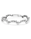 Lagos Sterling Silver Caviar Bubbly Beaded Scallop Bracelet In Metallic