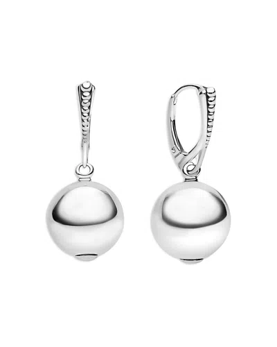 Lagos Sterling Silver Caviar Bubbly Beaded Sphere Drop Earrings In Metallic