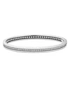 Lagos Caviar Spark Diamond Bangle Bracelet In Silver