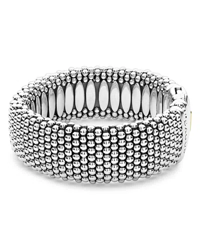 LAGOS STERLING SILVER CAVIAR WIDE BRACELET,05-80345-7