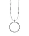 Lagos Caviar Spark Diamond Circle Pendant Necklace In Silver