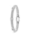 Lagos Sterling Silver X Collection Rope Bracelet With Diamonds In White/silver