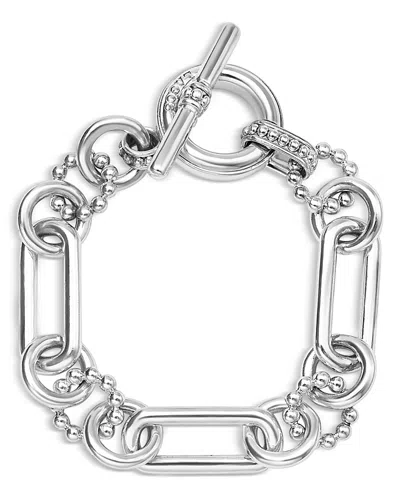 Lagos Sterling Silver Signature Caviar Link Bracelet