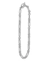 Lagos Sterling Silver Signature Caviar Mixed Link Statement Necklace, 18 In Silver