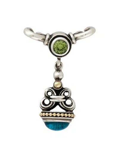 Pre-owned Lagos Topaz & Peridot Pendant In Multicolor