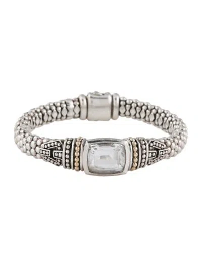 Pre-owned Lagos Topaz Caviar Bracelet, 6.5" In Multi
