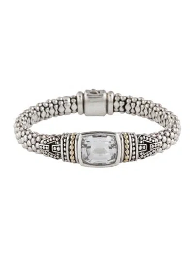 Pre-owned Lagos Topaz Caviar Bracelet, 6.75" In Multi