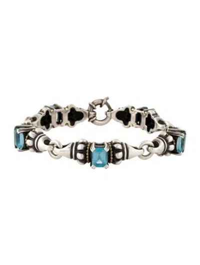 Pre-owned Lagos Topaz Classic Caviar Bracelet In Multi