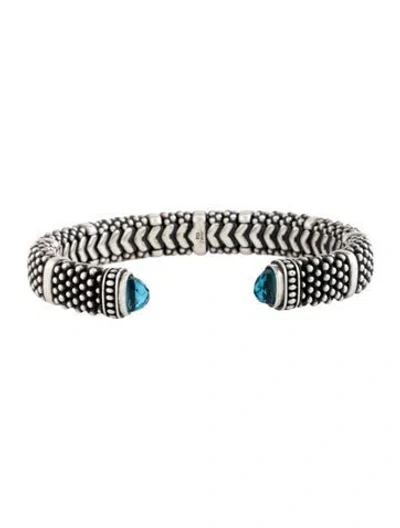 Pre-owned Lagos Topaz Cuff, 6.75" In Multicolor