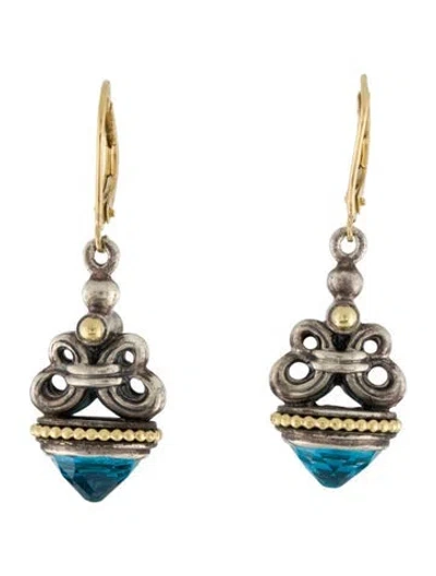 Pre-owned Lagos Topaz Drop Earrings In Multi