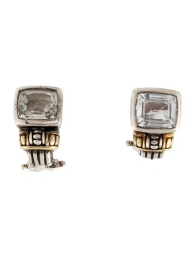 Pre-owned Lagos Topaz Earclip Earrings In Multi