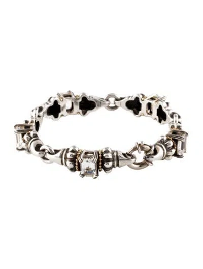 Pre-owned Lagos Topaz Glacier Classic Link Bracelet, 7" In Multi