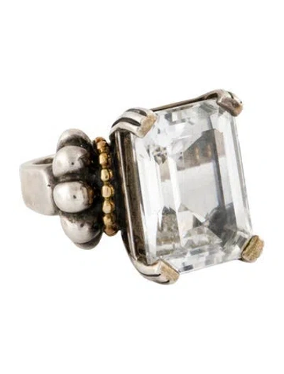 Pre-owned Lagos Topaz Glacier Cocktail Ring In Multi
