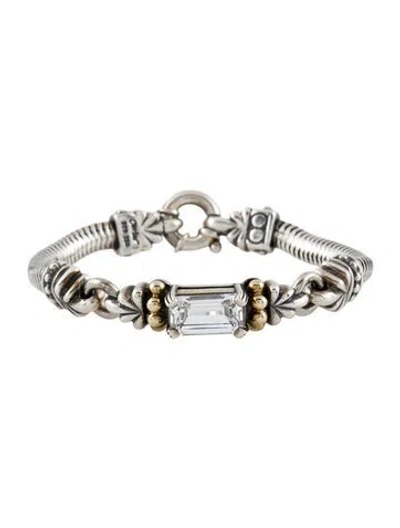 Pre-owned Lagos Topaz Glacier Link Bracelet, 12.75" In Multi