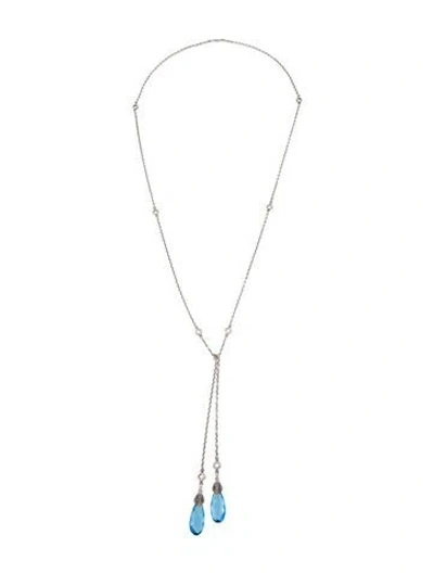 Pre-owned Lagos Topaz Lariat Necklace, 34" In Multi