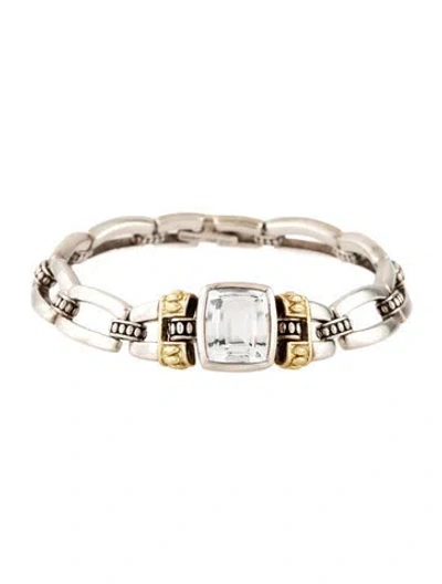 Pre-owned Lagos Topaz Link Bracelet, 6.75" In Multicolor