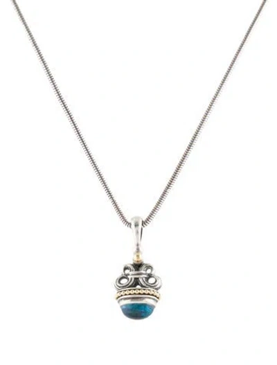 Pre-owned Lagos Topaz Pendant Necklace, 16.25" In Multi