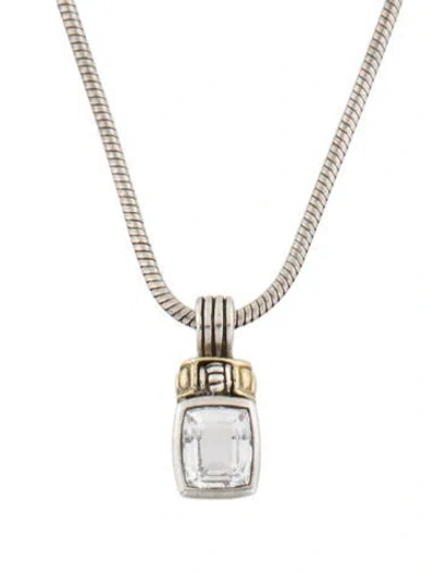 Pre-owned Lagos Topaz Pendant Necklace, 18.5" In Multi