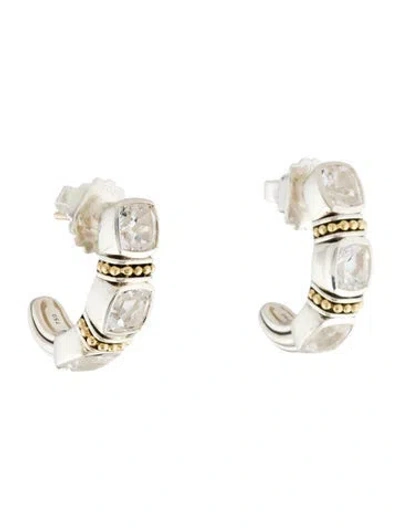 Pre-owned Lagos Topaz Rittenhouse Hoop Earrings In Multi