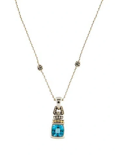 Pre-owned Lagos Topaz Rittenhouse Pendant Necklace, 18" In Multi