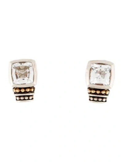 Pre-owned Lagos Topaz Rittenhouse Stud Earrings In Multi