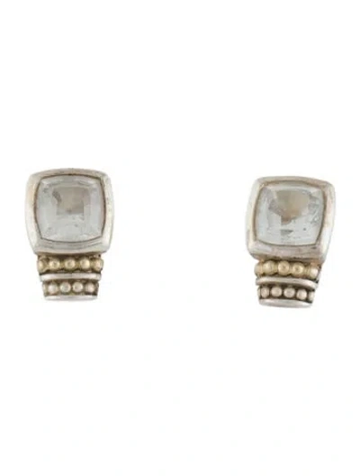 Pre-owned Lagos Topaz Stud Earrings In Multi