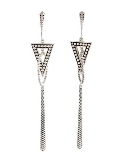 Pre-owned Lagos Triangle Circle Drop Earrings In Multicolor