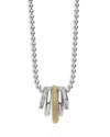 Lagos Caviar Lux Pavé Diamond Pendant Necklace In Silver