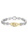 Lagos Two-tone Interlocking Circle Bracelet In Two-tone