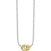 Lagos Two-tone Interlocking Circle Pendant Ball Chain Necklace In Two-tone