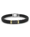 Lagos Two Tone Matte Black Ceramic Black Diamond Bracelet, 9mm In Black