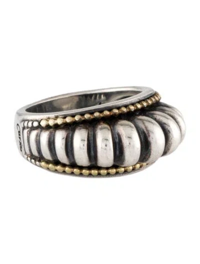 Pre-owned Lagos Two-tone Cocktail Ring In Multi