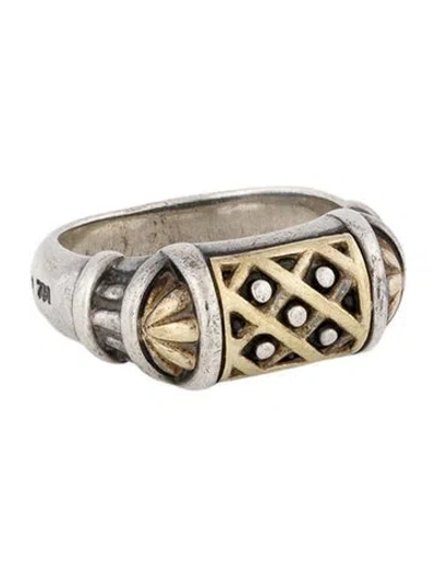 Pre-owned Lagos Two-tone Cocktail Ring In Multi