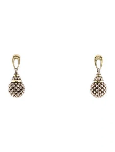 Pre-owned Lagos Two-tone Drop Earrings In Multi